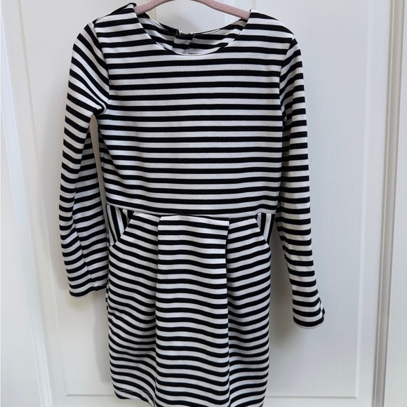 H&M 2-4Y Girls Black and White Casual A-line Long Sleeve Dress - Picture 1 of 6